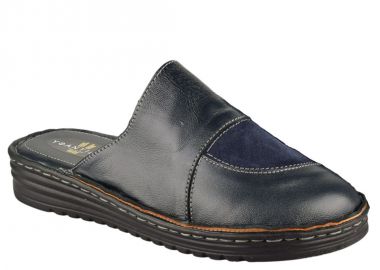 Παντόφλες γυναικείες | Δερμάτινες | Υφαντίδης | 111344 | Μπλε - Υφαντίδης - 